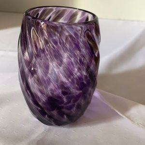 Votive candle holder /purple